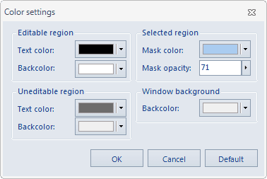 Attribute table color setting