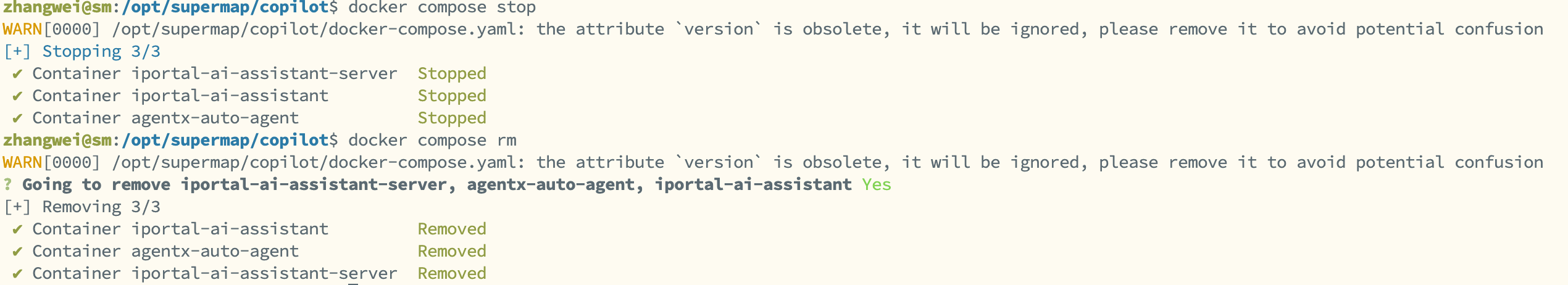 Uninstallation confirmation